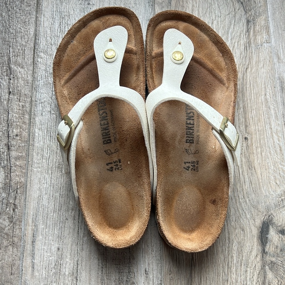 Birkenstock Gizeh Sandal Size 41 White - Picture 3 of 10